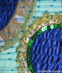 Palazzo Dario 10, Textile Art Piece by Angela McGahan