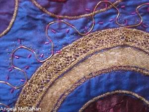 Palazzo Dario 14, Textile Art Piece by Angela McGahan